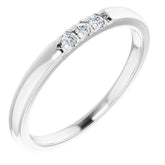 14K White .06 CTW Natural Diamond Anniversary Band